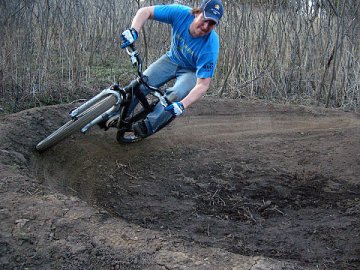 Riding the berm!